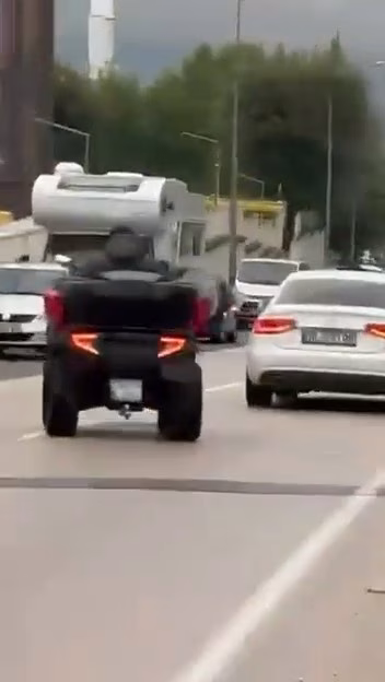 ATV ile drift attı, o anlar kameraya yansıdı