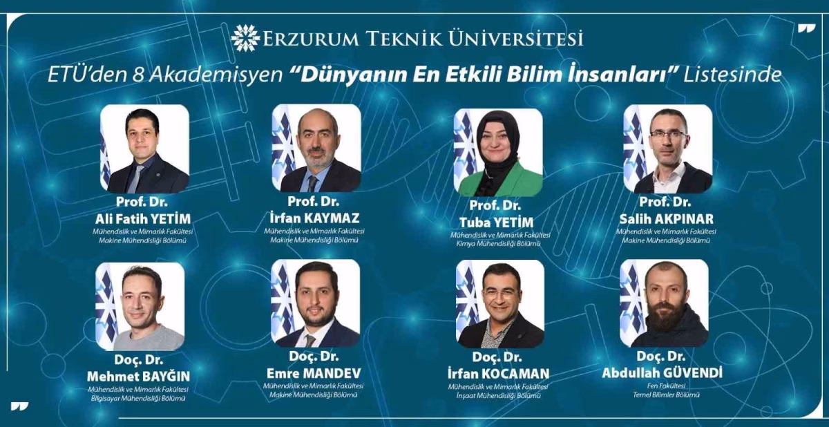 ETÜ’den 8 akademisyen "dünyanın en etkili bilim insanları" listesinde